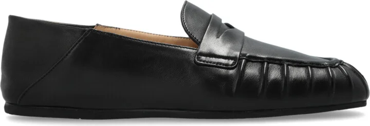 Leather Shoes Type Loafers, , - Black
