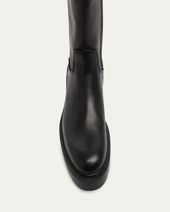 Leather Short Moto Boots - Image 5