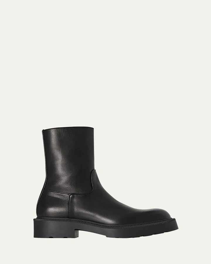 Leather Short Moto Boots