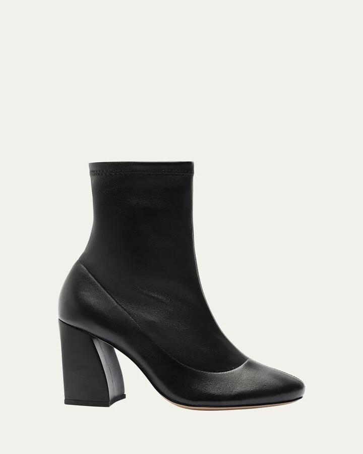 Leather Skinny Ankle Booties