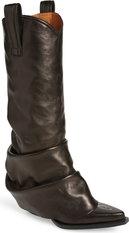 Leather Sleeve Cowboy Boot