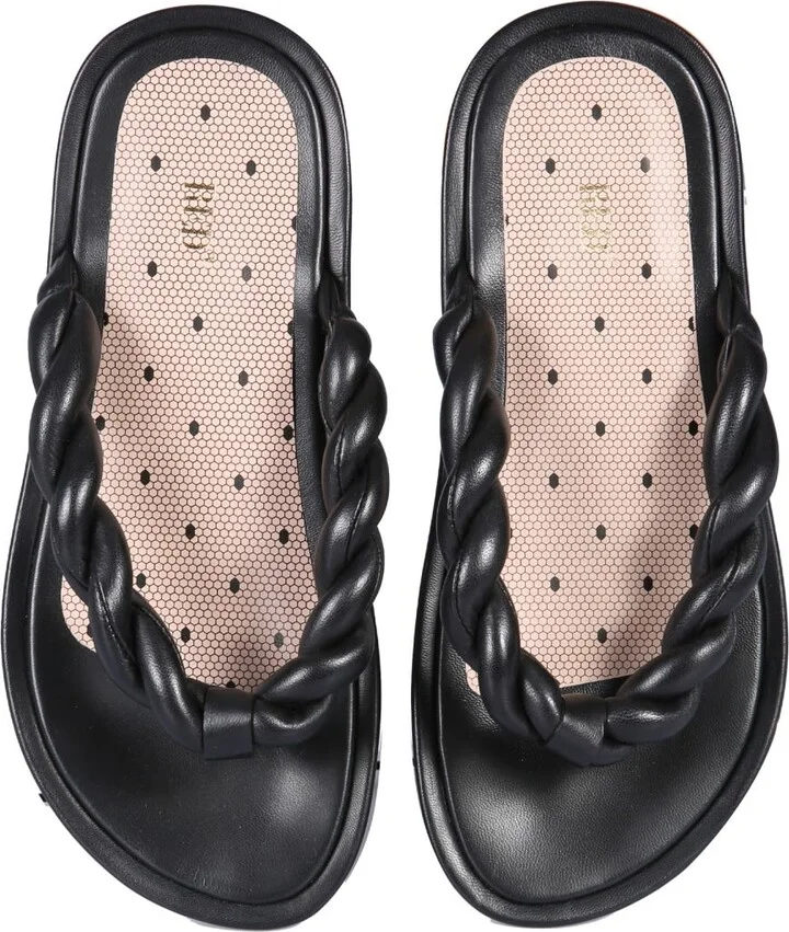 Leather Slide Sandals - Image 2