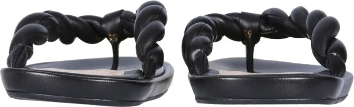 Leather Slide Sandals - Image 3