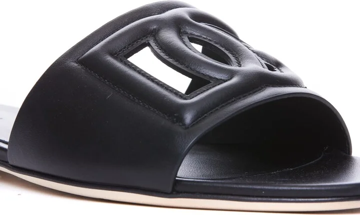Leather Slide With Dg Logo - Image 3