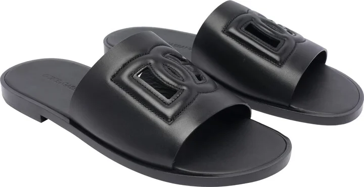 Leather Slide With Logo Dg - Image 2