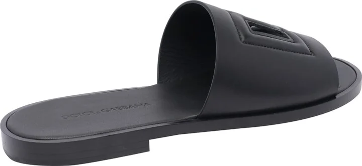 Leather Slide With Logo Dg - Image 3