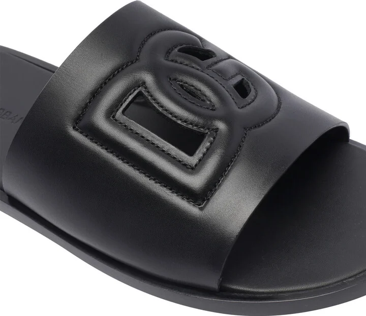 Leather Slide With Logo Dg - Image 4