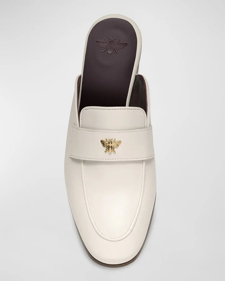 Leather Slided Loafer Mules - Image 2