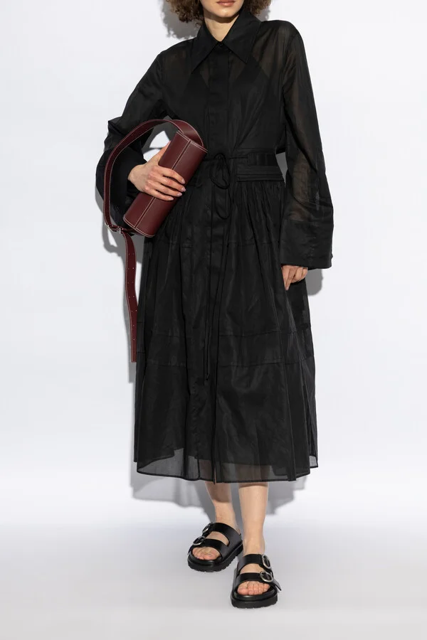 Leather Slides, , - Black - Image 2