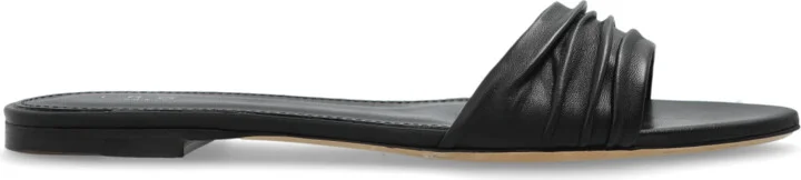 Leather Slides `Egya`, , - Black
