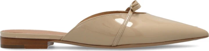 Leather Slides Giulye, , - Beige