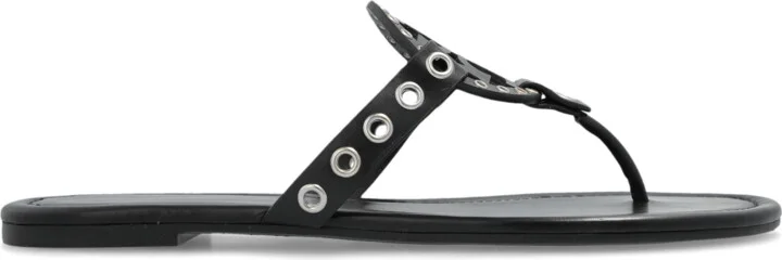 Leather Slides Miller, , - Black