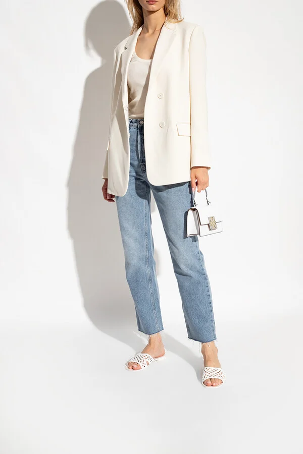Leather Slides, , - White - Image 2