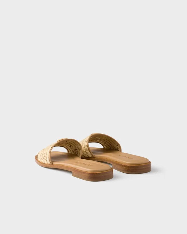 Leather slides with crochet details - Image 4