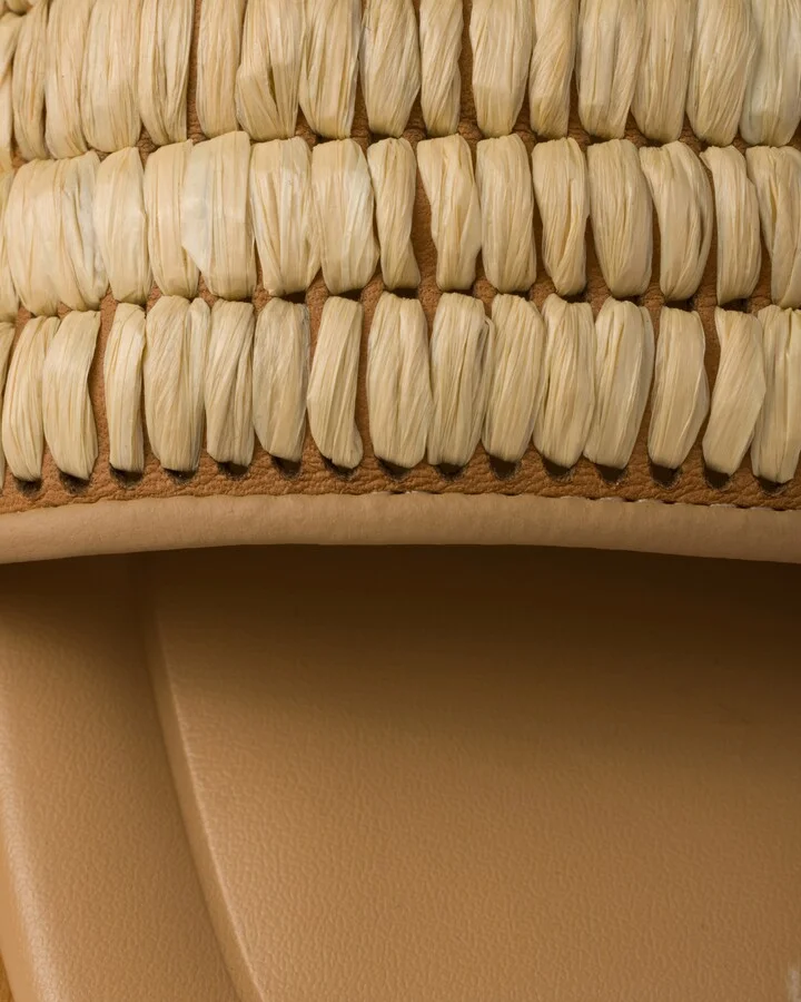 Leather slides with crochet details - Image 6