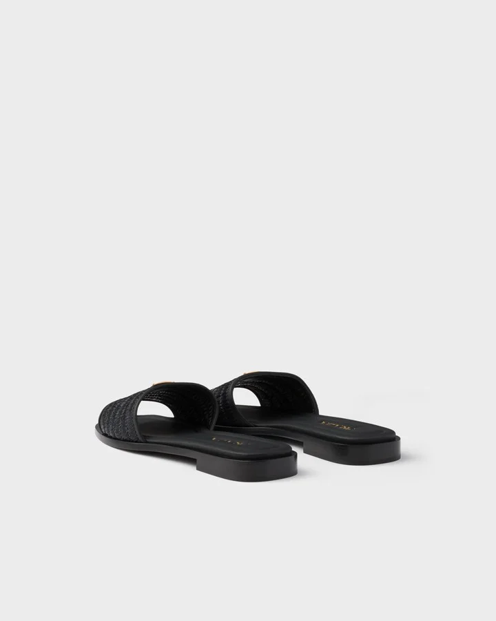 Leather slides with crochet details - Image 4