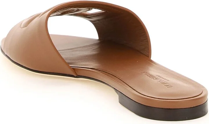Leather Slides With Cut-out Logo - Image 3