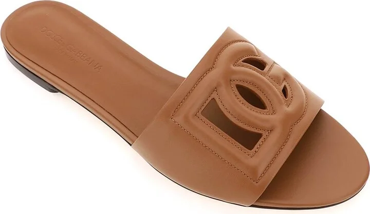 Leather Slides With Cut-out Logo - Image 4