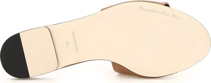 Leather Slides With Cut-out Logo - Image 5