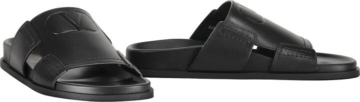 Leather Slides With Logo - Image 2