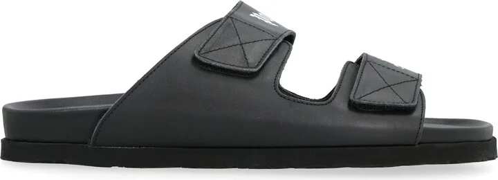 Leather Slides With Logo - Image 2