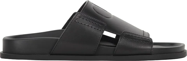 Leather Slides With Logo