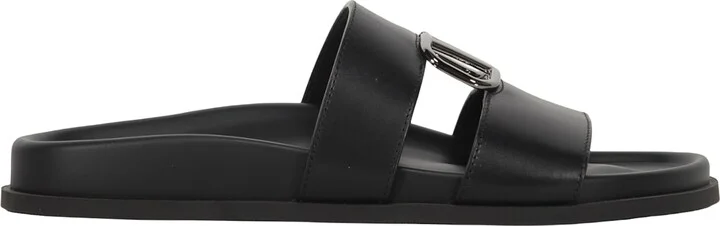 Leather Slides With Logo