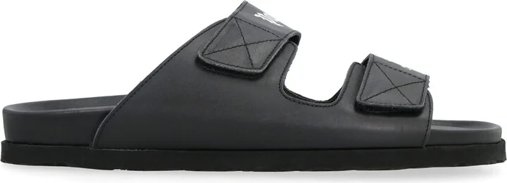 Leather Slides With Logo