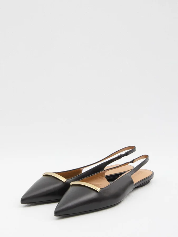 Leather Slingback Ballerinas - Image 2
