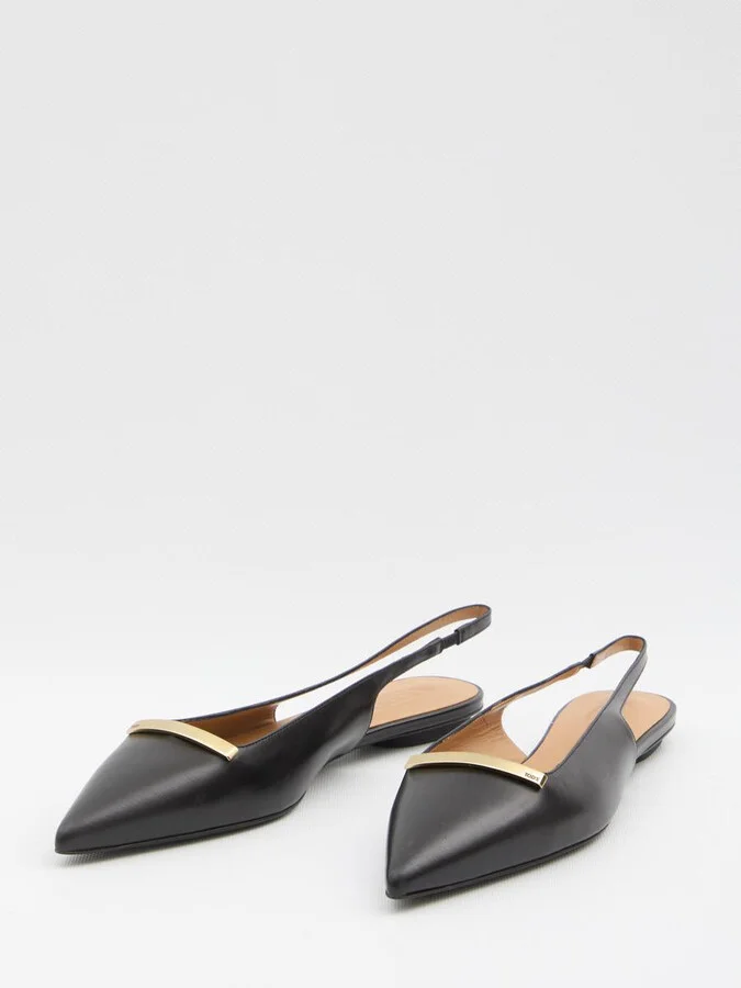 Leather Slingback Ballerinas - Image 5