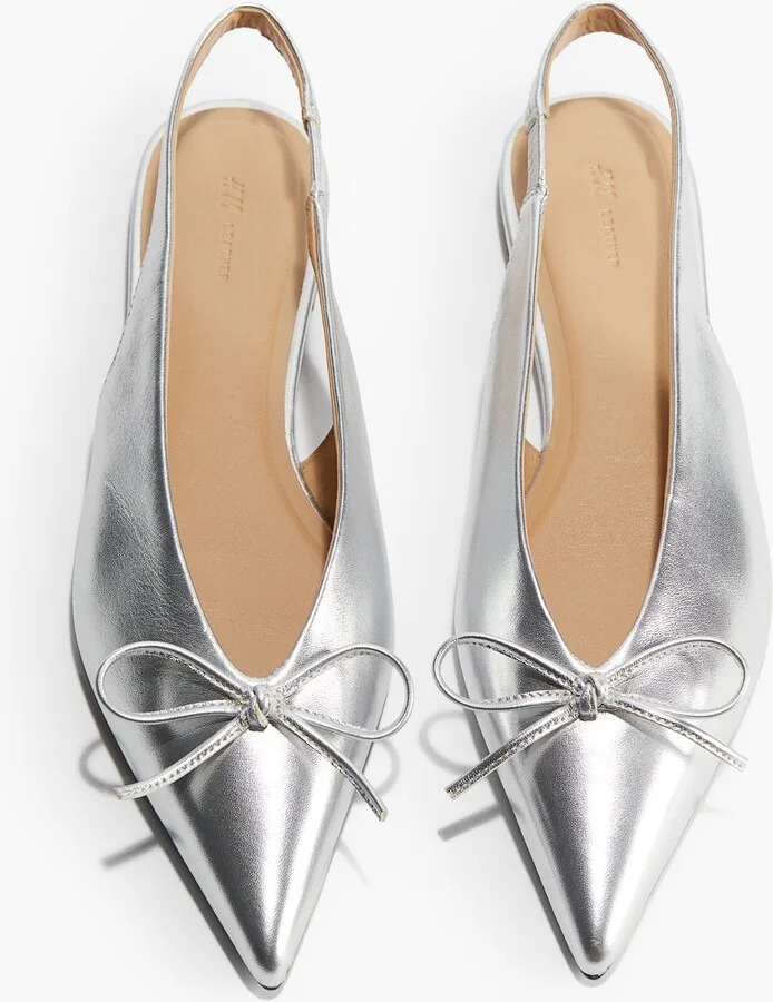 Leather Slingback Ballet Flats