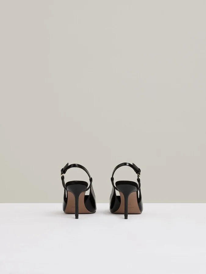 Leather Slingback Court Shoes - Image 5
