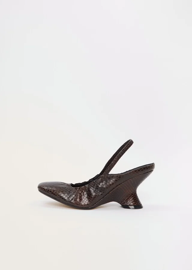 Leather Slingback Heel