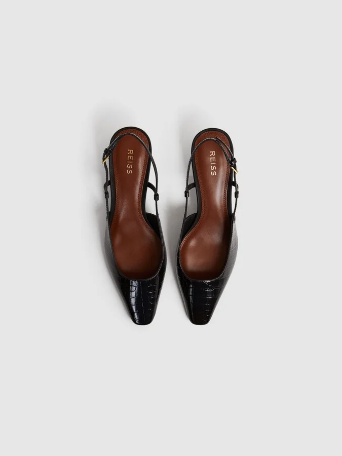 Leather Slingback Heels - Image 3