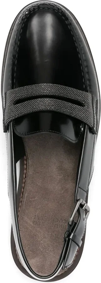 Leather Slingback Loafers - Image 4