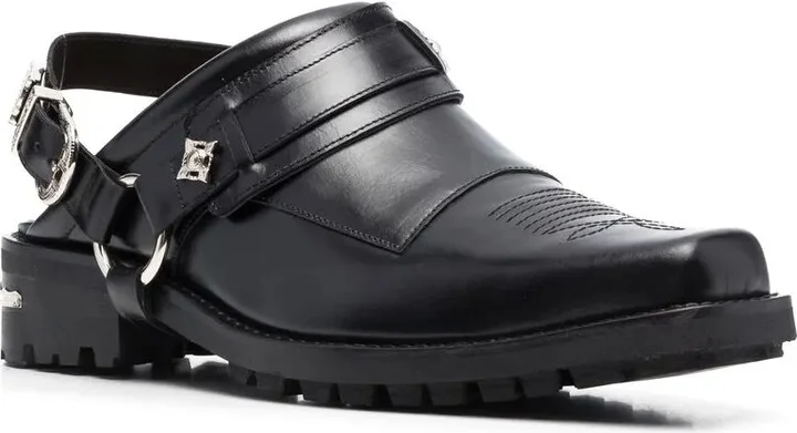 Leather Slingback Loafers - Image 2