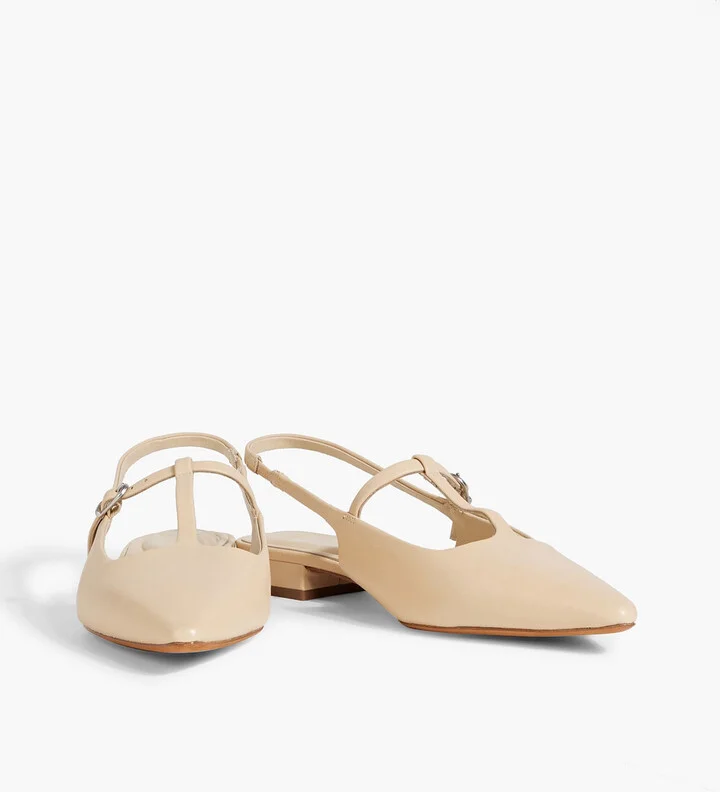 Leather slingback point-toe flats - Image 2