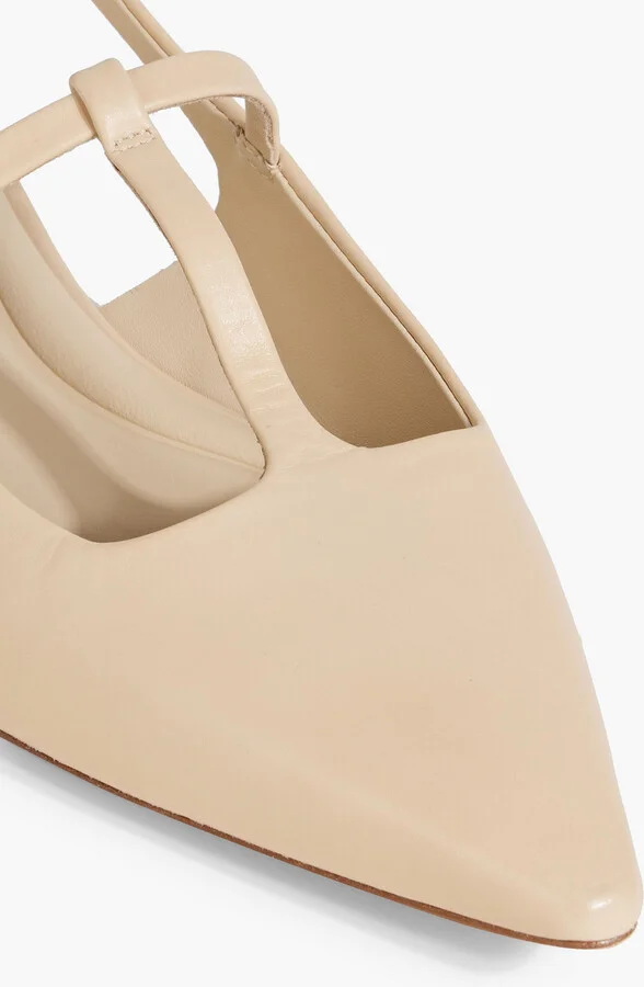 Leather slingback point-toe flats - Image 4
