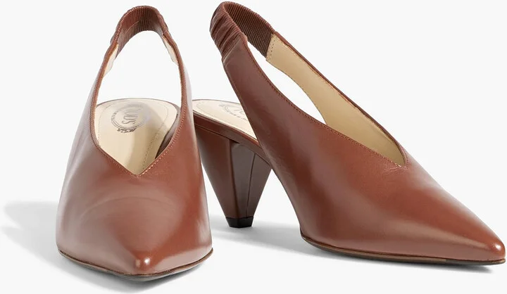 Leather slingback pumps - Image 2