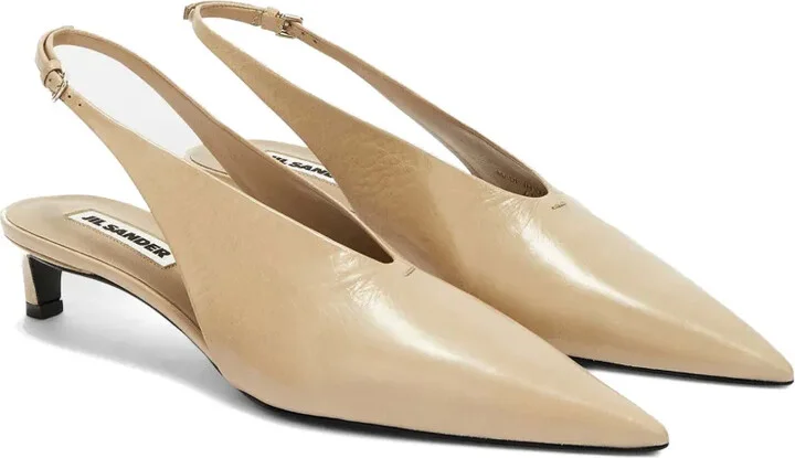 Leather Slingback Pumps - Image 2