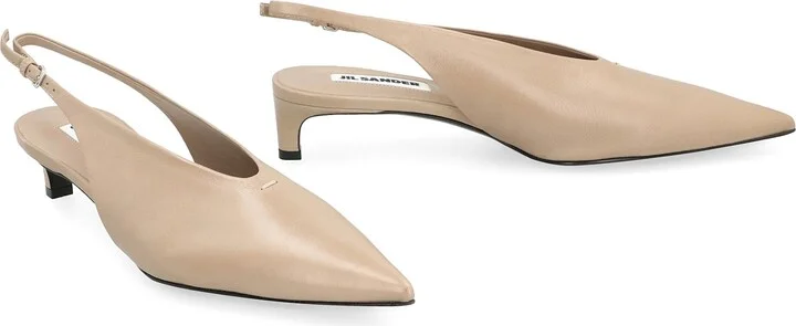 Leather Slingback Pumps - Image 3