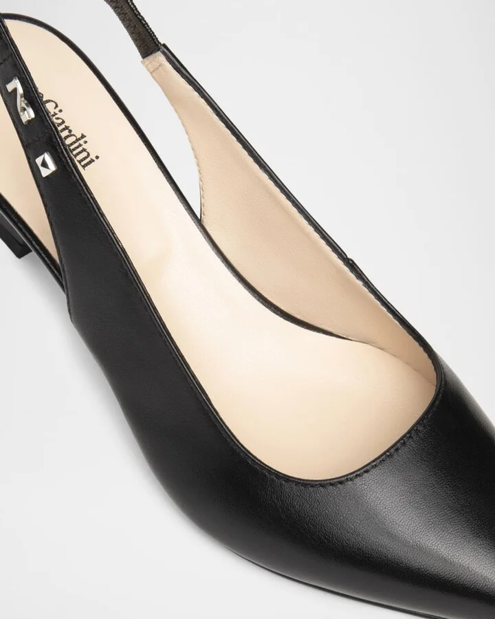 Leather Slingback Pumps - Image 2