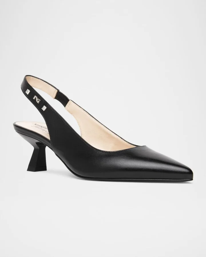 Leather Slingback Pumps - Image 3