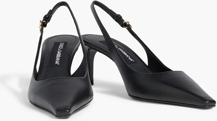 Leather slingback pumps - Image 2