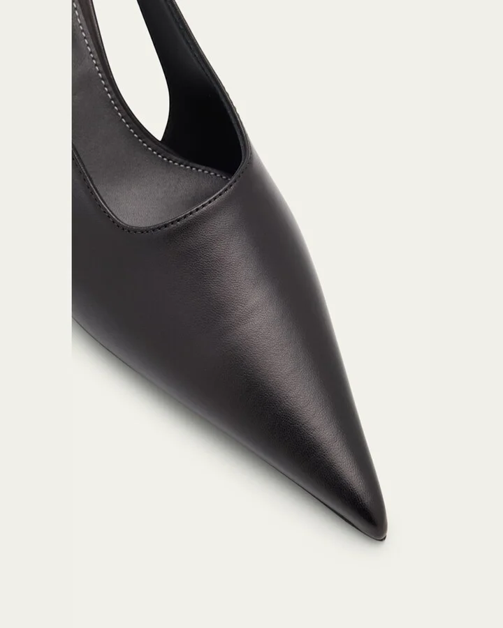 Leather Slingback Pumps - Image 3