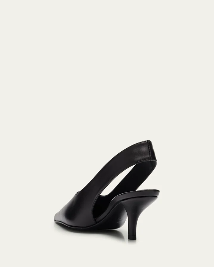 Leather Slingback Pumps - Image 4