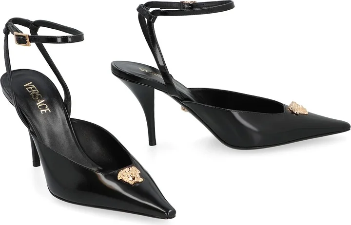 Leather Slingback Pumps - Image 3
