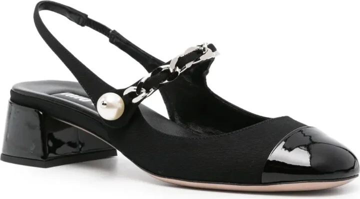Leather Slingback Pumps - Image 2