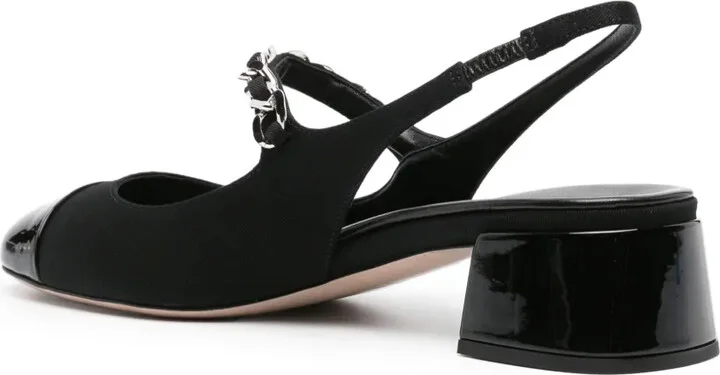 Leather Slingback Pumps - Image 3