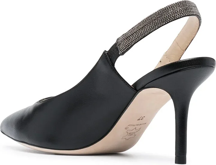Leather Slingback Pumps - Image 3